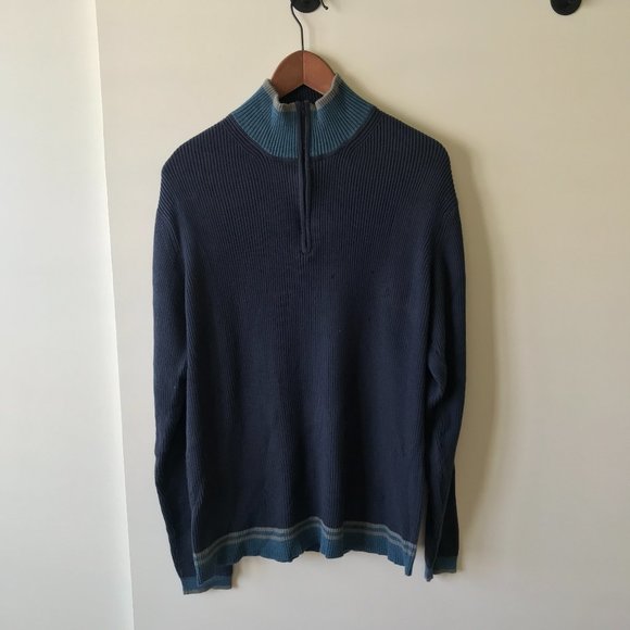 GAP Men 1/4 Zip Cotton Pullover Sweater Size L - Picture 4 of 13